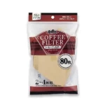 日本Maruki無漂白咖啡濾紙 2-4杯用 80枚