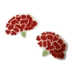 裝飾片 平面康乃馨5*3.7cm